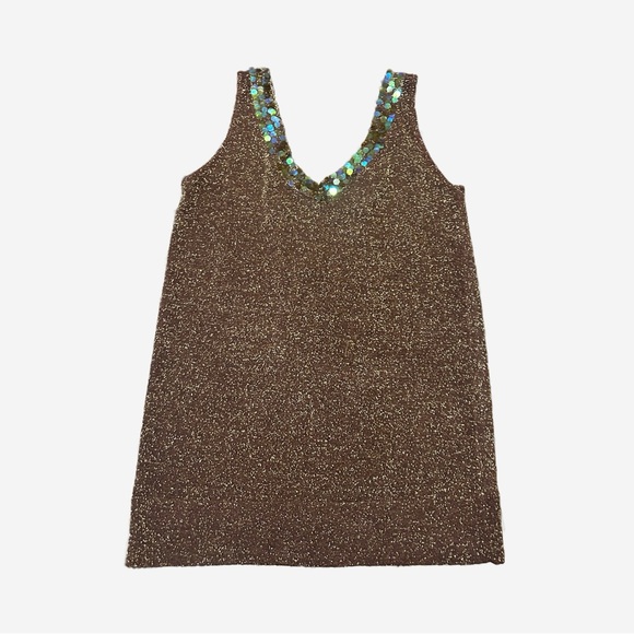 vintage Y2K necessary objects, sequin sparkly tank - Picture 2 of 6